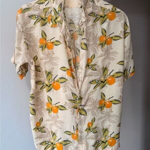 Jack & Jones Orange Floral Men's Shirt